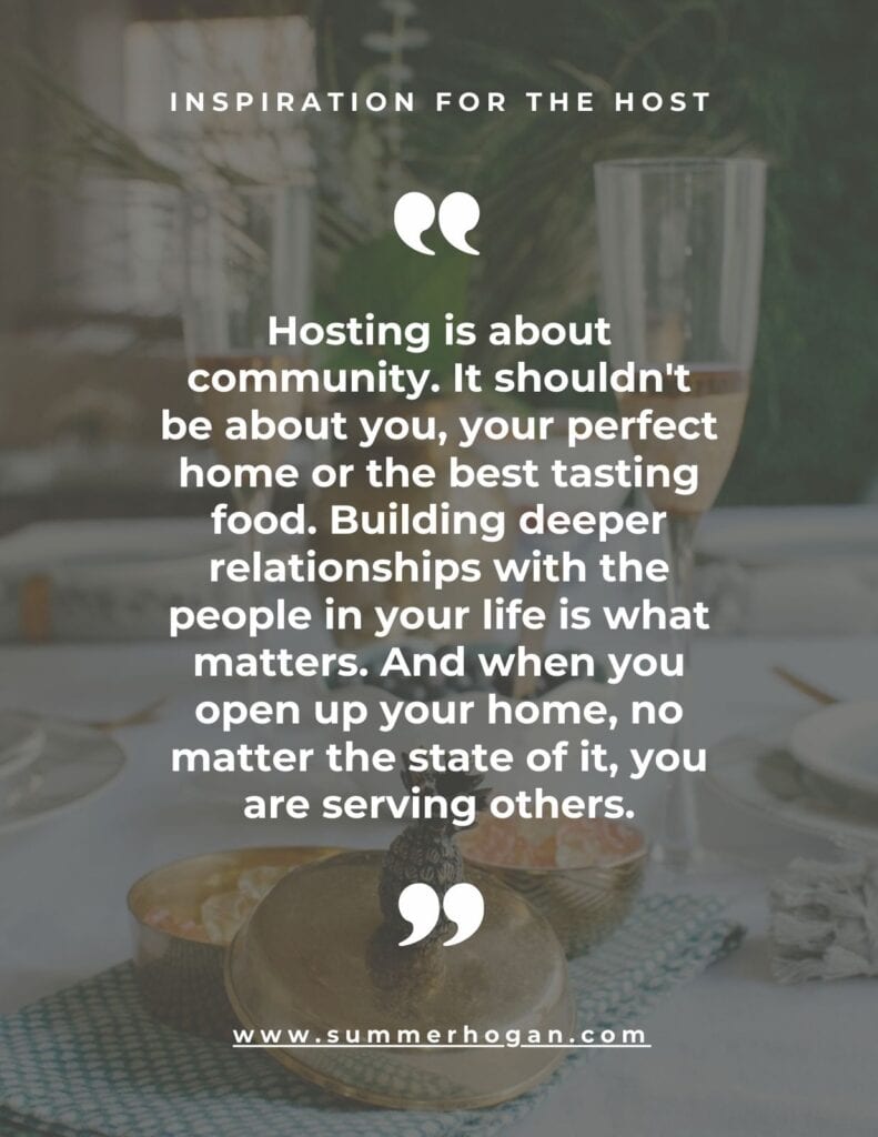 inspiration for why to host a simple dinner party