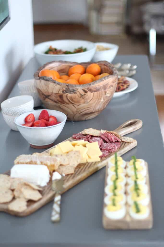 How to Host a Last-Minute Holiday Open House Party appetizer spread