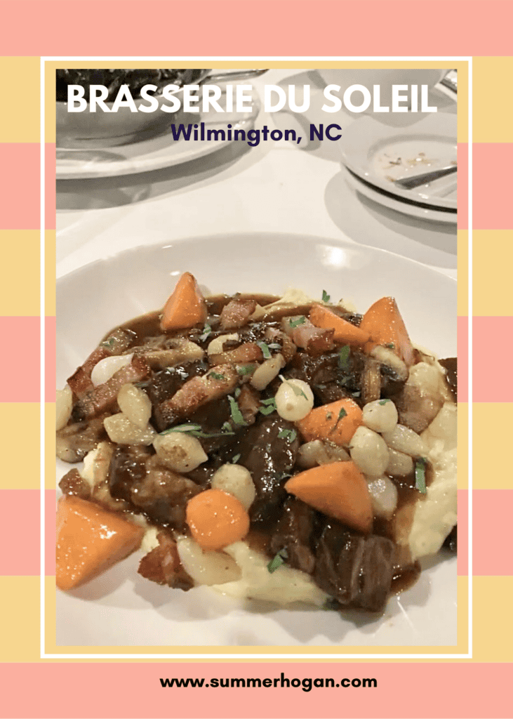 Brasserie du Soleil in Wilmington, NC is a authentic French restaurant with a delicious menu and cozy vibe.