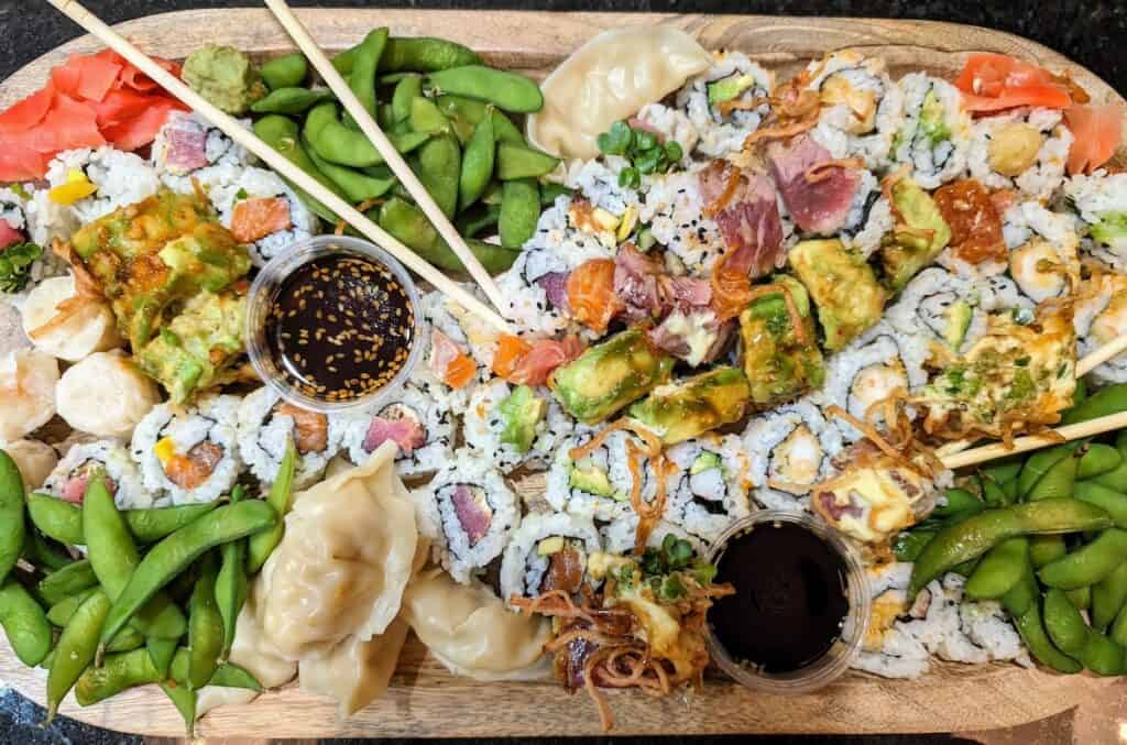 Sushi board for girls grazing board dinner