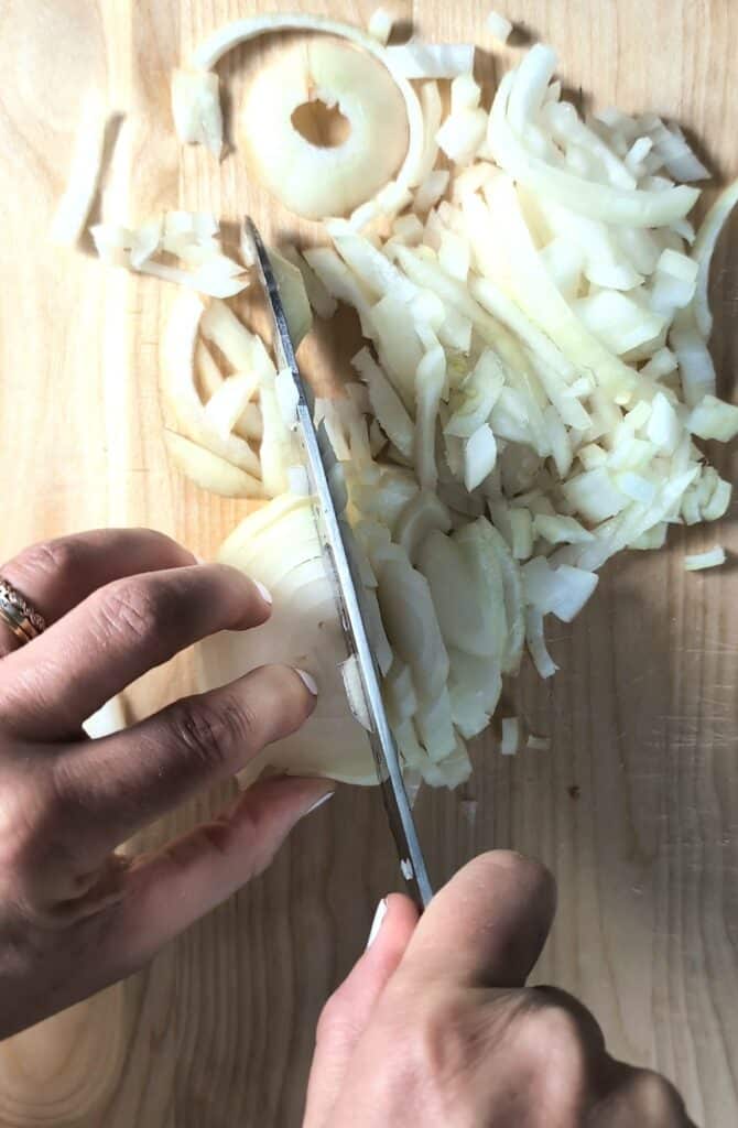 Homemade Greek Yogurt Onion Dip Recipe process shot 1