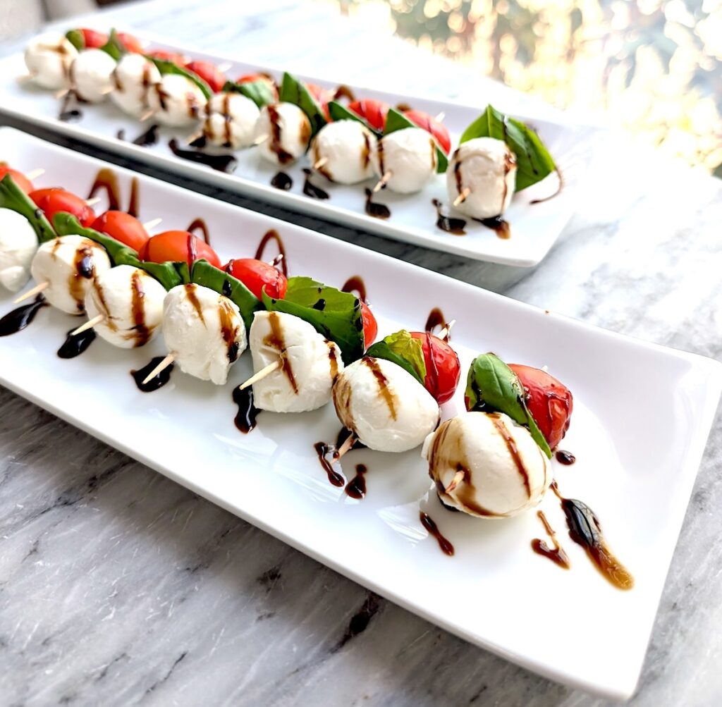 Caprese salad bites finished product