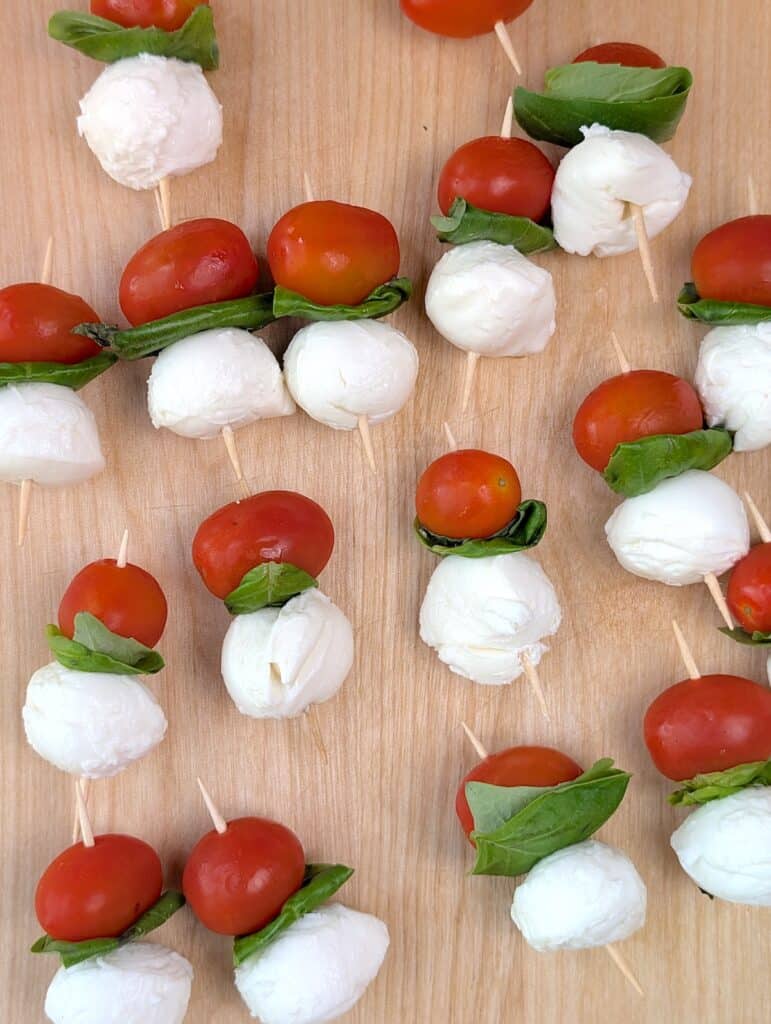 caprese salad bites finished product