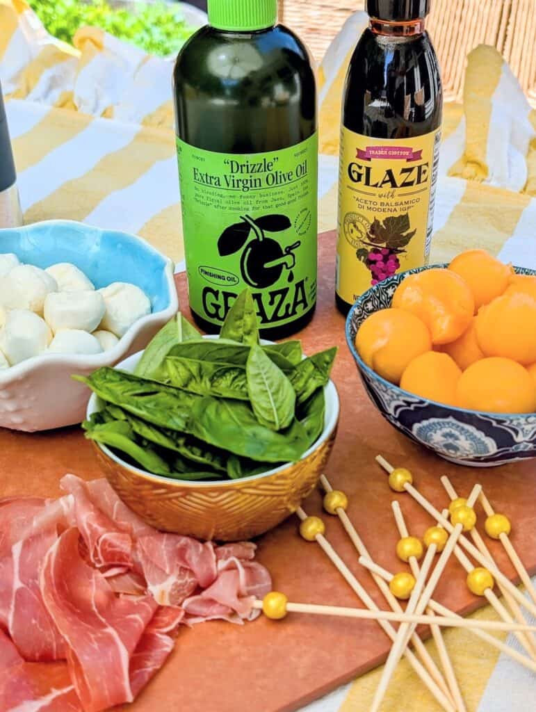 Melon and Prosciutto Skewers ingredients