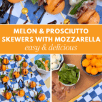 melon prosciutto skewers with balsamic glaze