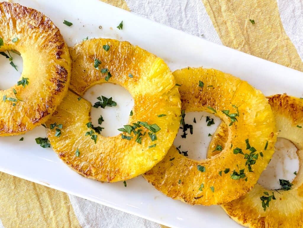 10-Minute Grilled Pineapple Slices {Just Pineapples}