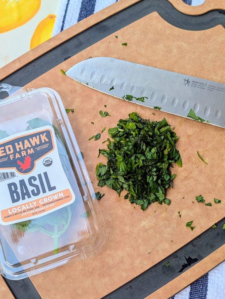 chopped basil
