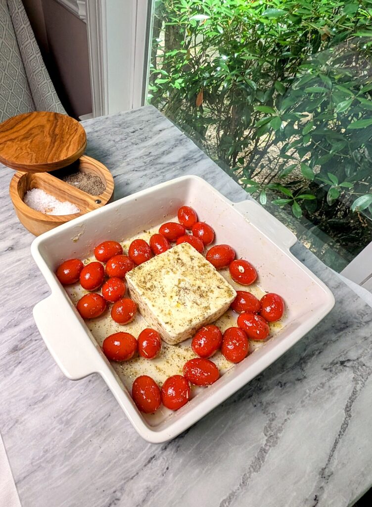 baked feta dip step 1