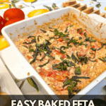 easy baked feta cheese dip recipe 5-ingredients