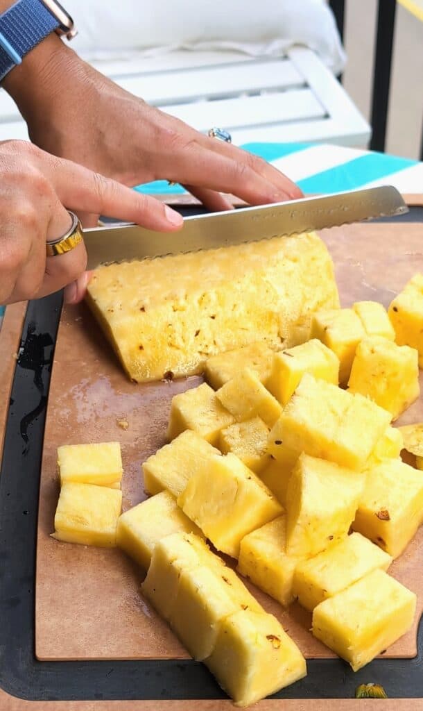 Step 1 - Cut pineapple