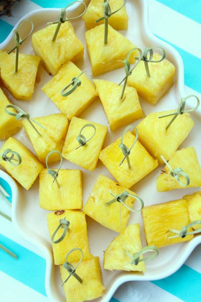 Fireball Pineapple Bites close up