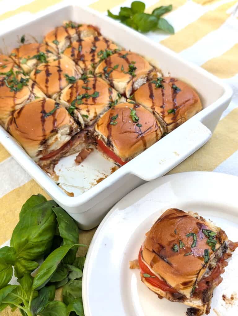 The Best Caprese Sliders Recipe with Balsamic Glaze