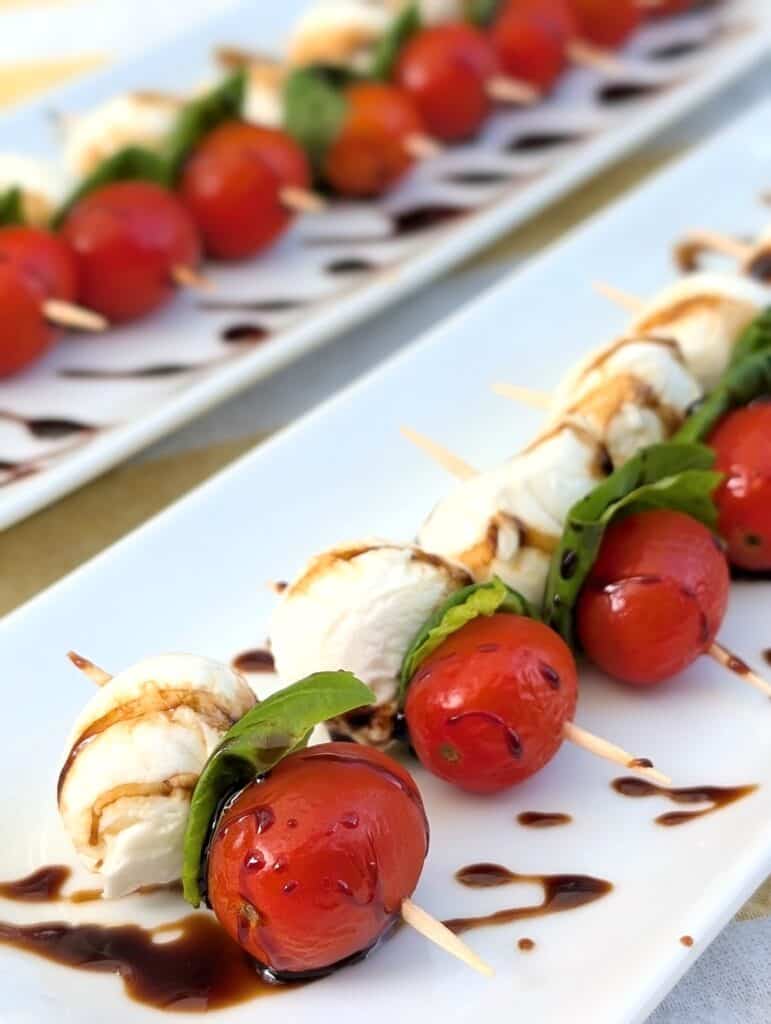 easy Caprese salad bites with balsamic glaze