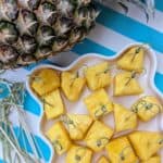 boozy fireball infused pineapple bites