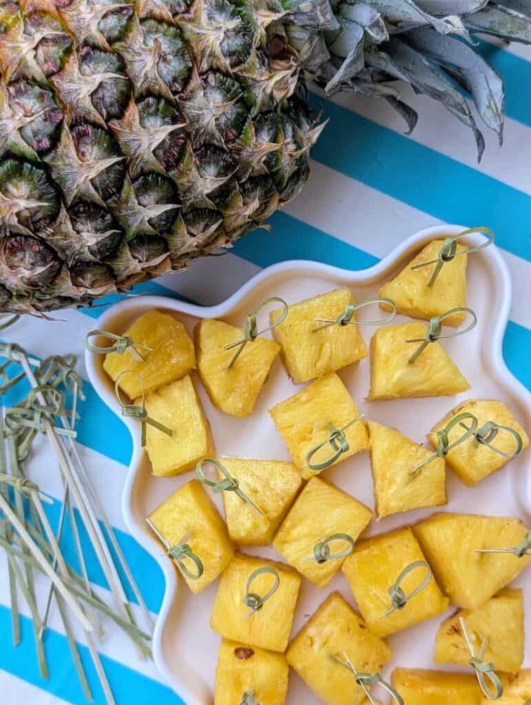 The Best Boozy Fireball Infused Pineapple Bites