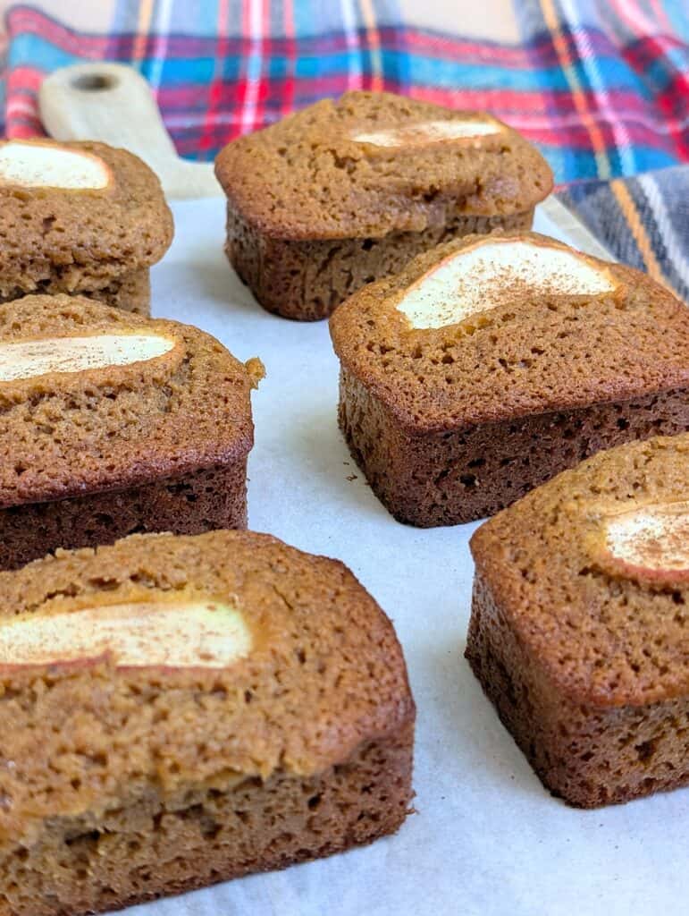 Apple Cinnamon Bread Mini Loaves close up shot
