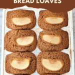 An autumn-inspired photo of mini applesauce loaves, ready to be served or packaged.