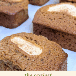 A batch of wholesome, homemade mini loaves of bread, perfect for breakfast or a snack, made with natural applesauce.