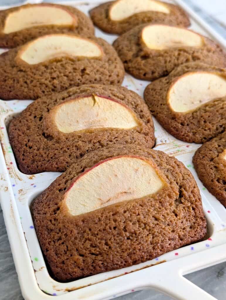 Apple Cinnamon Bread Mini Loaves baked but still in pan