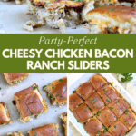 Cheesy chicken bacon ranch sliders topped with fresh parsley for parties and gatherings.