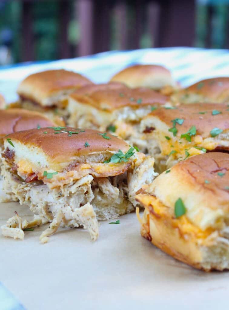 Cheesy Chicken Bacon Ranch Sliders