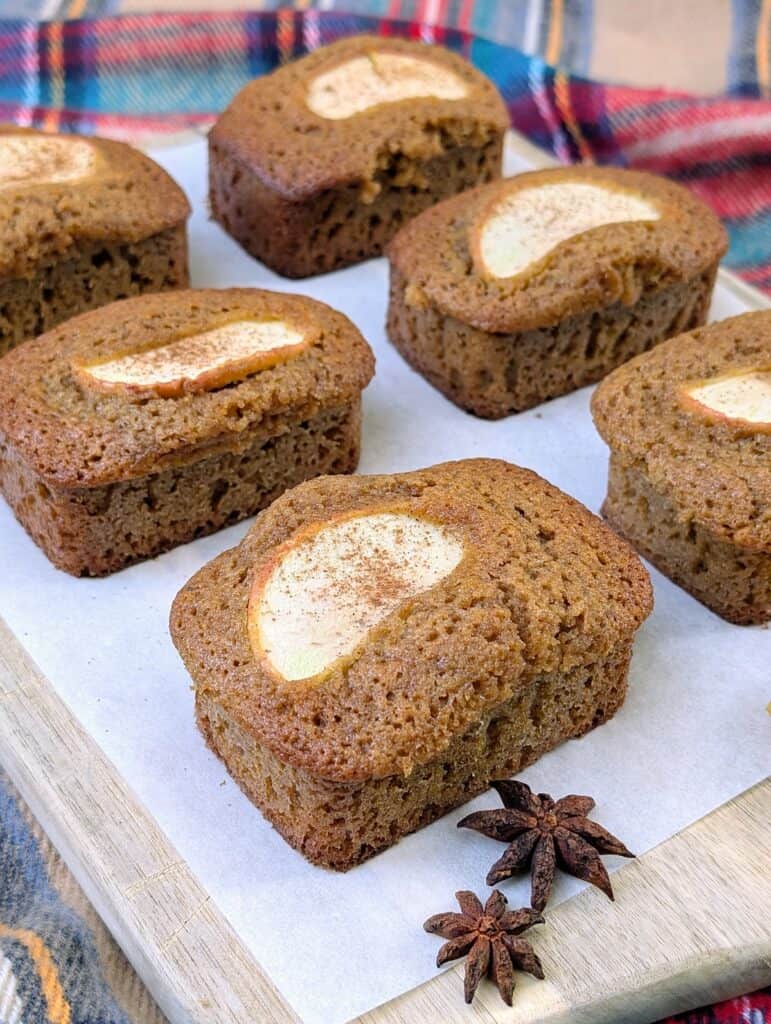 Apple Cinnamon Bread angled shot on serving board