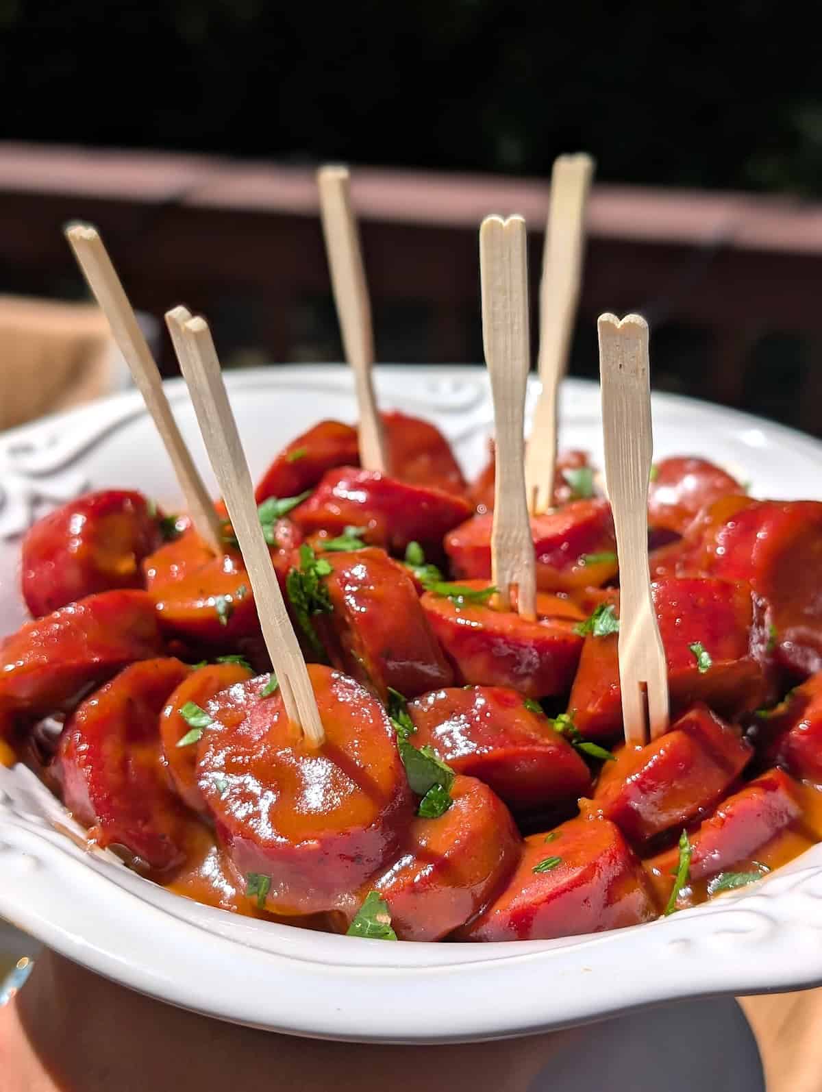 Easy Crockpot BBQ Smoked Sausage Bites Appetizer Recipe
