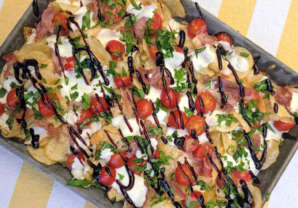 The Viral Potato Chip Charcuterie: Caprese Style