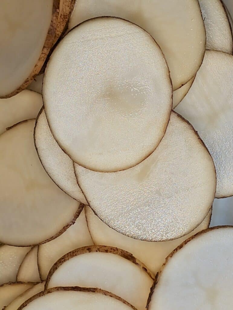 crispy potato stacks slices