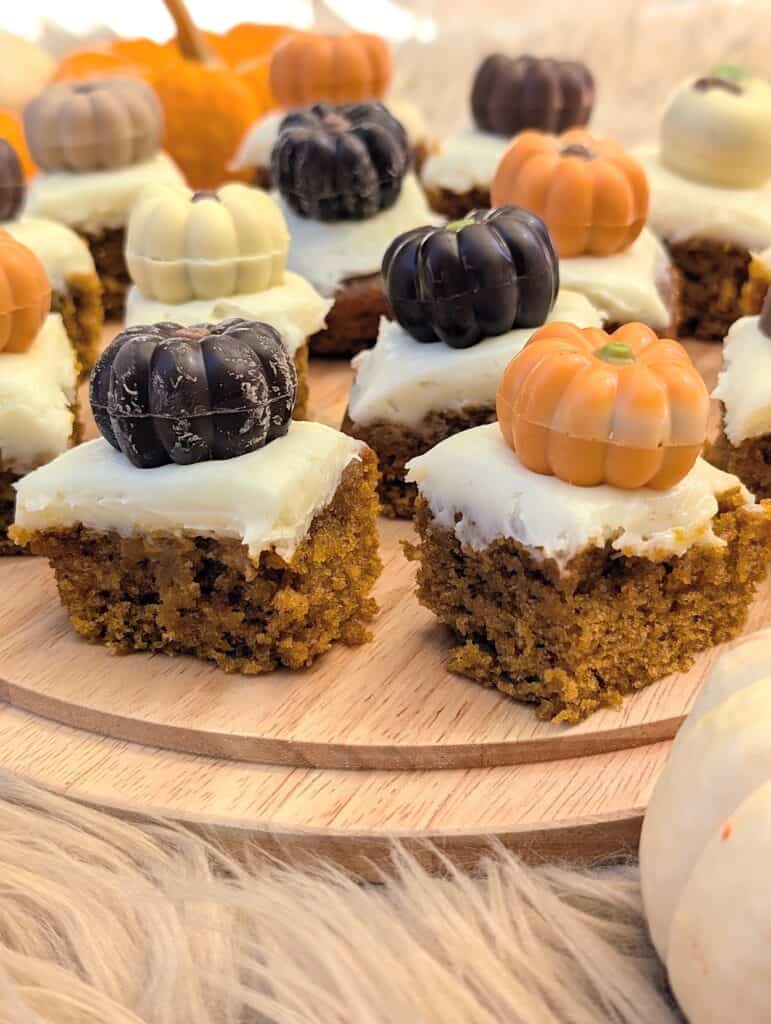 Up close of Trader Joe's Mini Sheet Cake bites