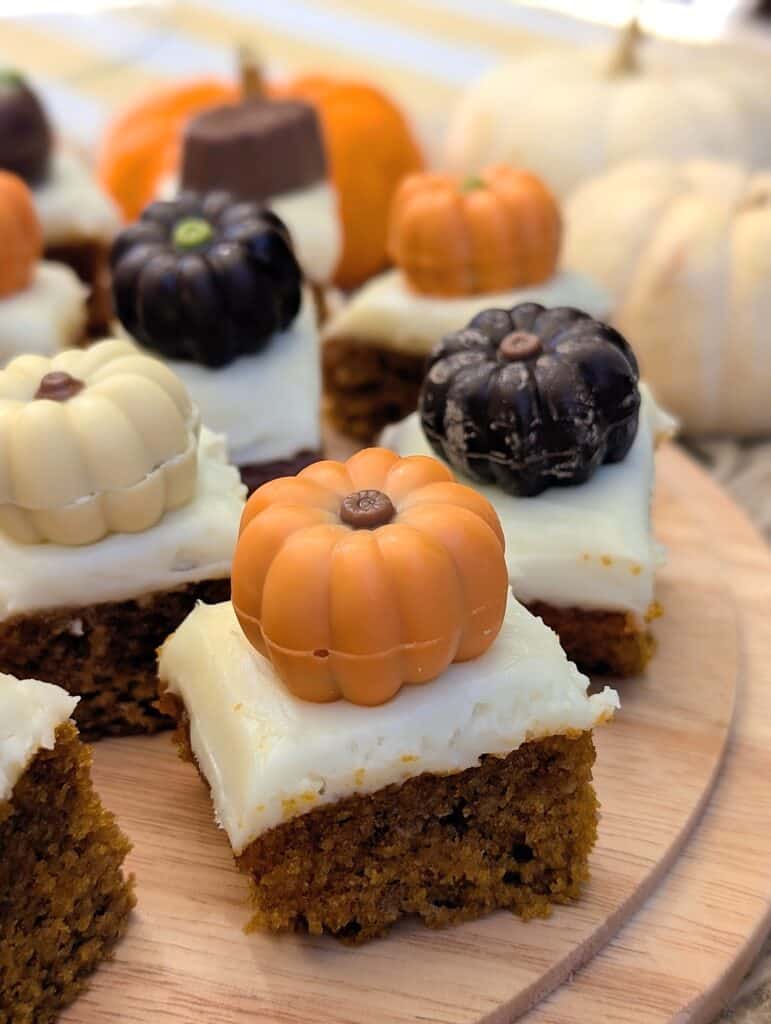 close up of a mini cake bite