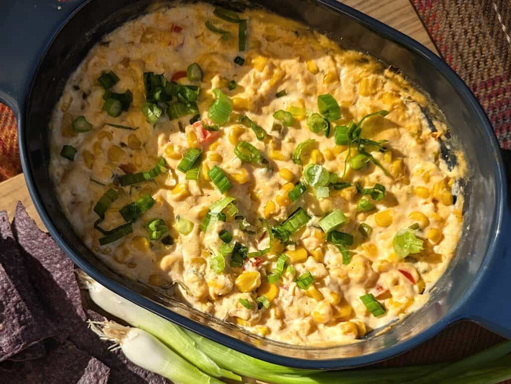 Easy Creamed Corn Dip Recipe with Cream Cheese hero image
