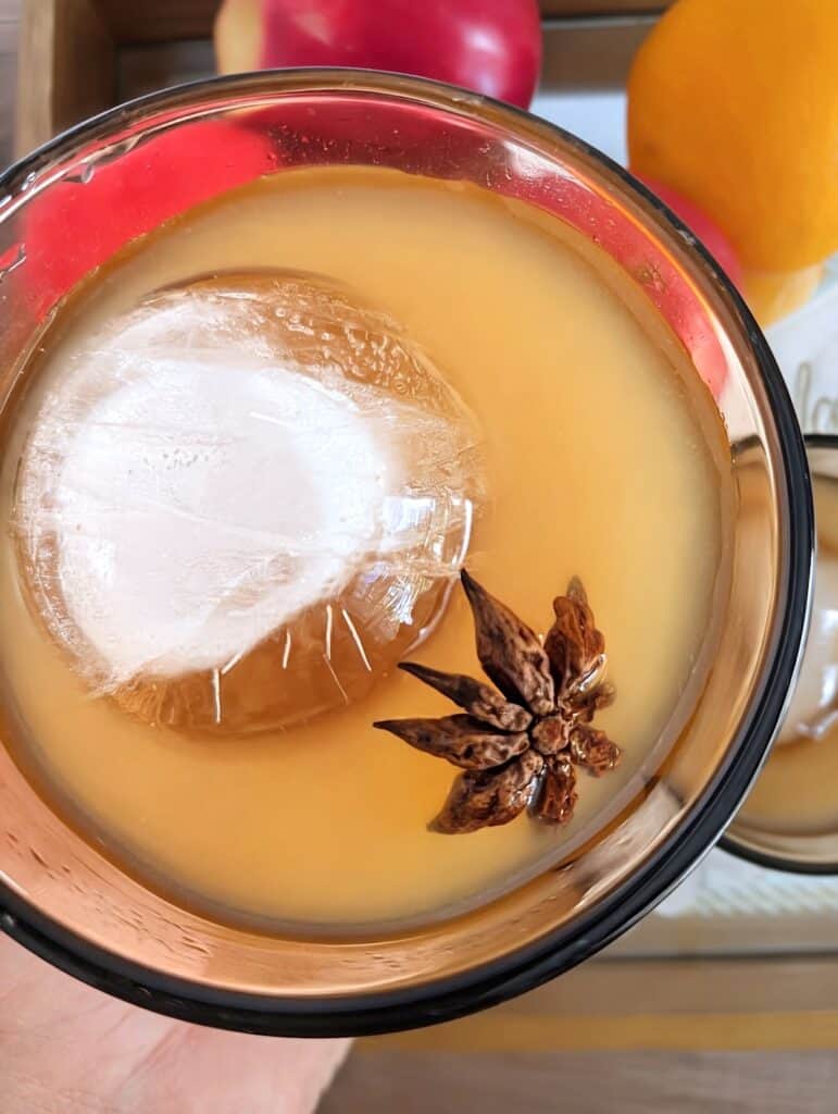 Spiked Fireball Apple Cider close up overhead