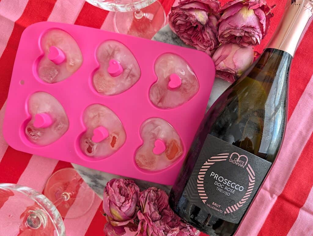 Fancy Ice Cubes overhead close up
