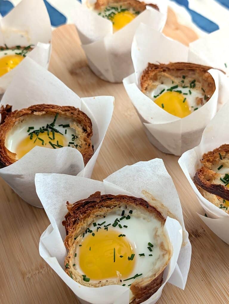 Breakfast Croissant Egg Cups Three Ways (Eggs Napoleon)