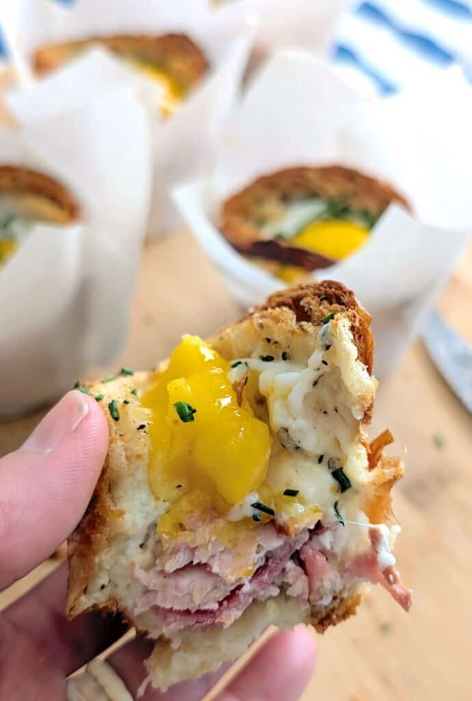 inside of croissant egg cup